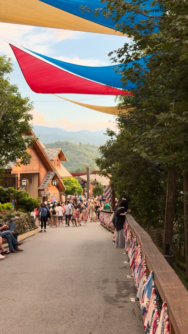 Shade Sails Above the Walkway, Gatlinburg — United States