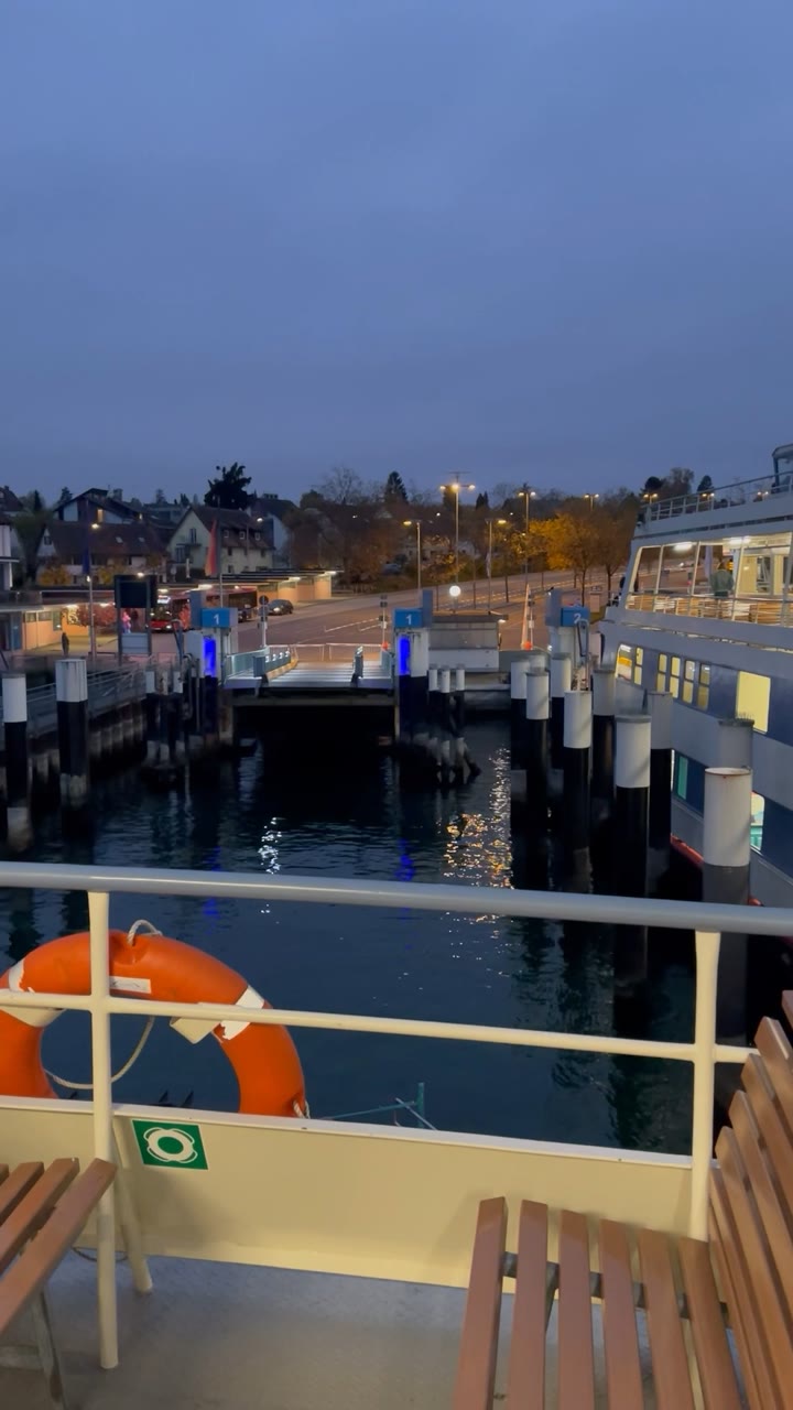 Ferry Dock, Lake Constance Twilight — Konstanz, Germany