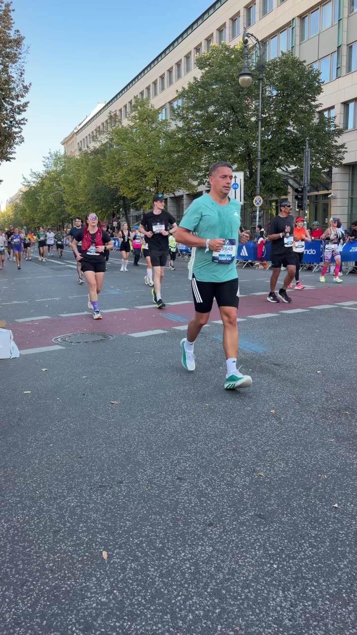 Marathon Runners on a Mitte Street — Berlin, Germany