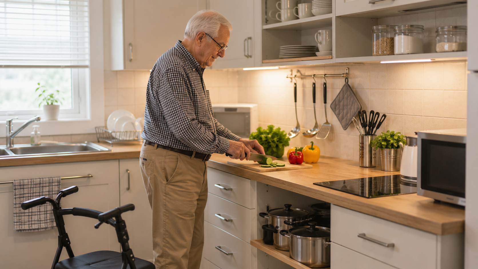 Comment sécuriser la cuisine d'un parent âgé ?
