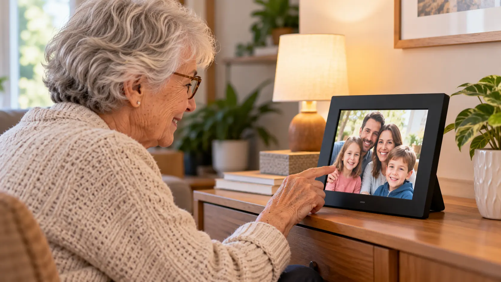Cadre photo connecté : une bonne idée pour une personne âgée ?