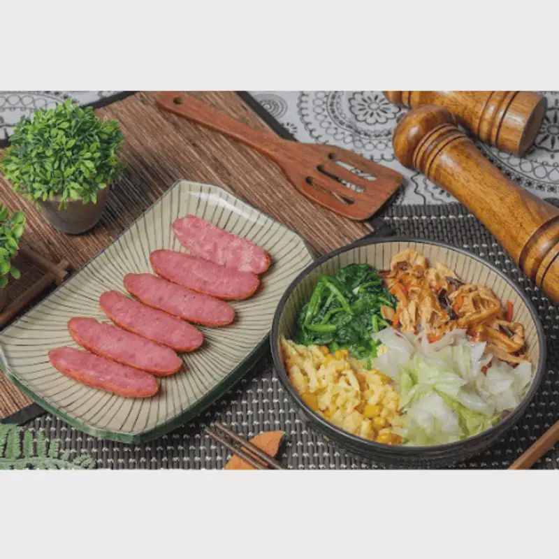 現炸香腸飯