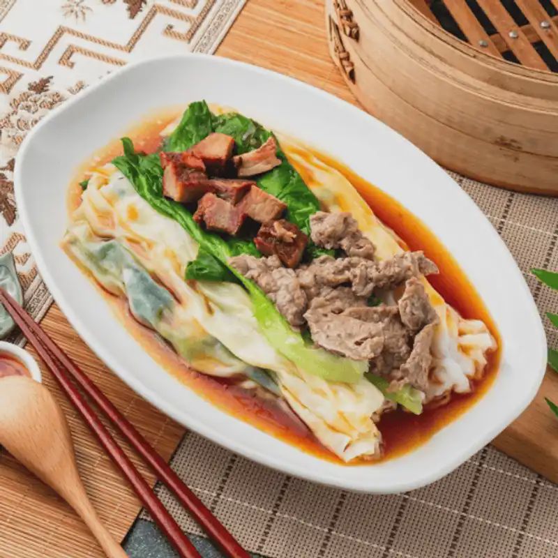 牛肉+叉燒雙拼腸粉