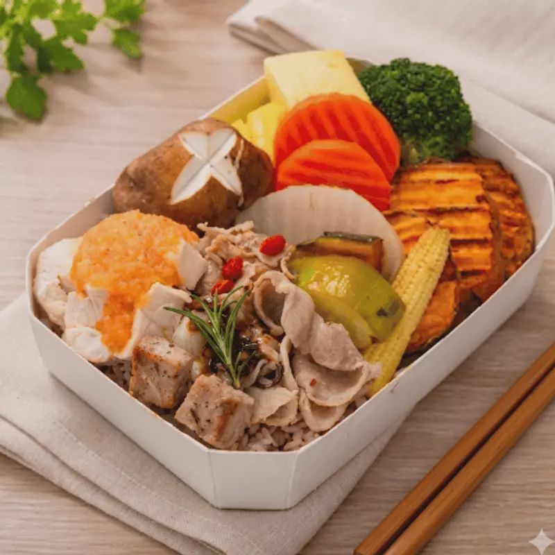 蒸煮雞+迷迭豬