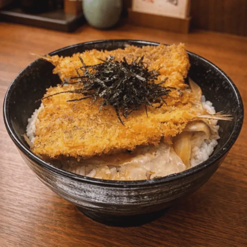 酥炸竹莢魚丼