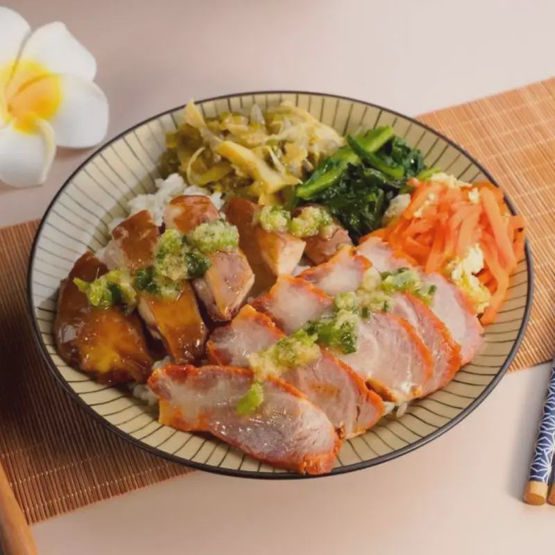 叉燒油雞飯