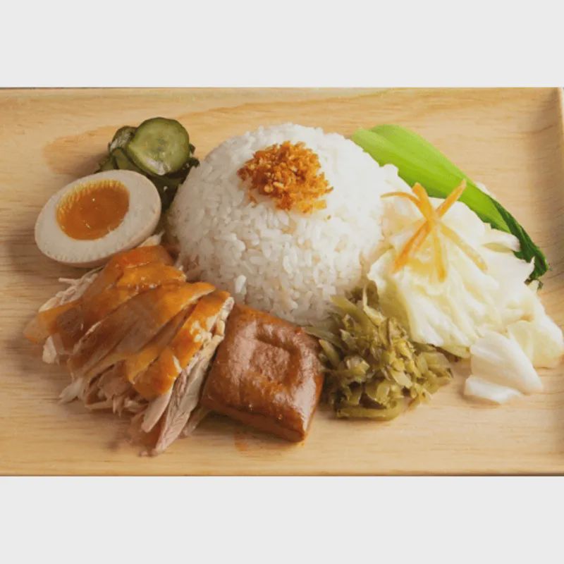 煙燻甘蔗雞肉絲飯
