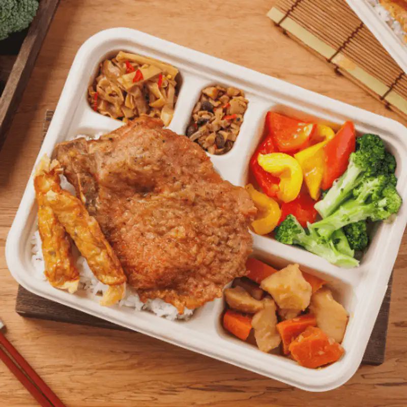 排骨+蝦捲飯