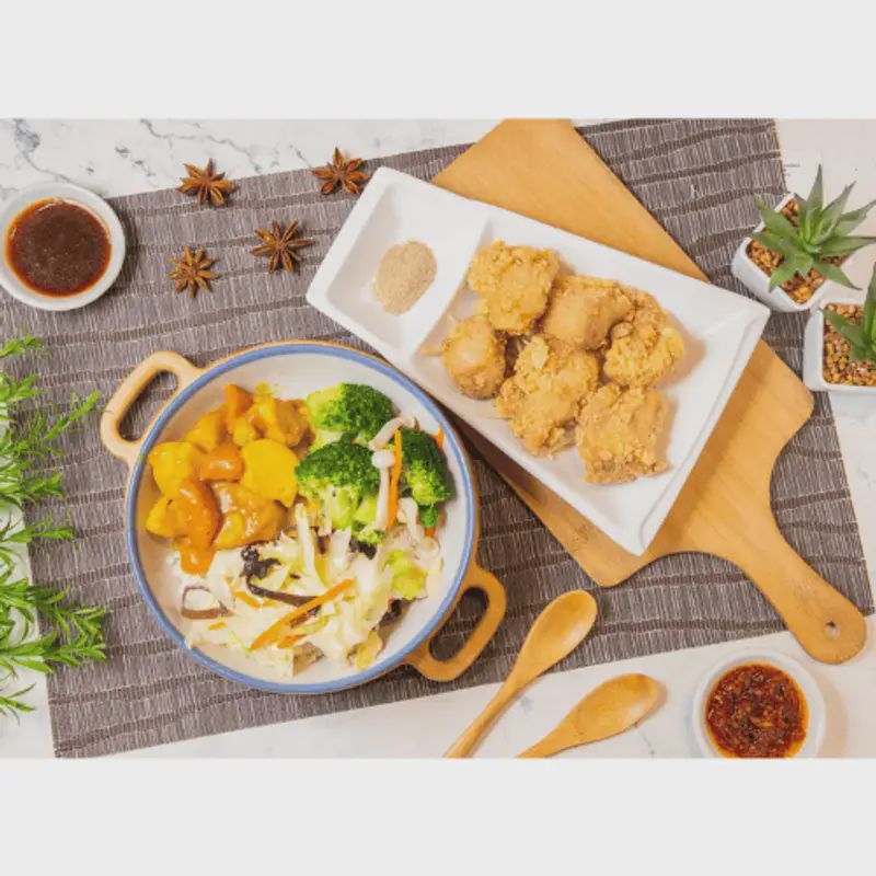 炸小雞飯