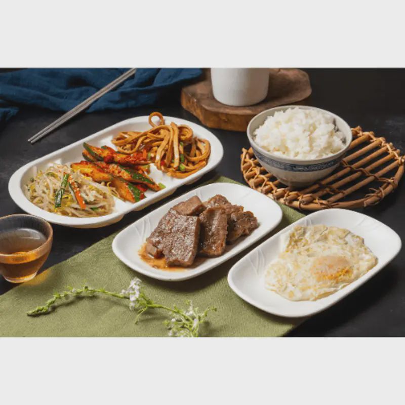 鐵板牛小排定食