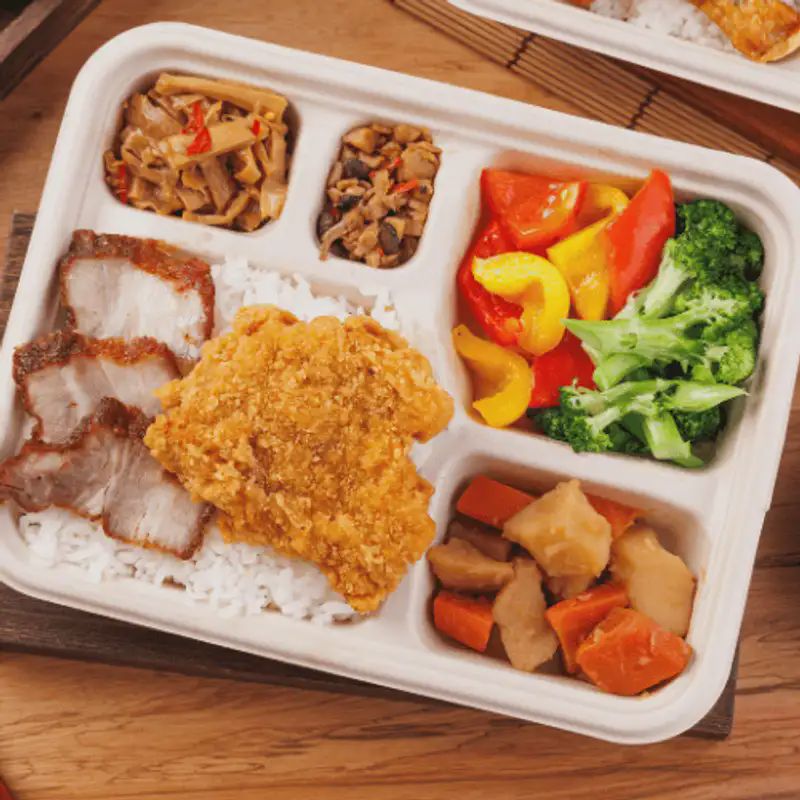 脆皮燒肉+卡拉雞排飯