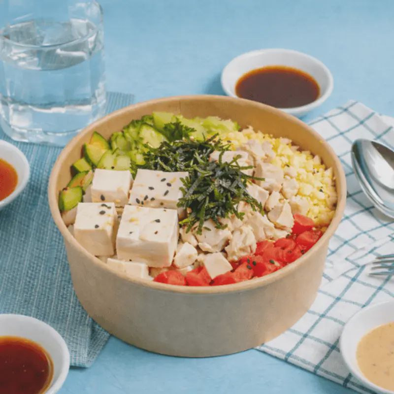 豆腐雞肉餐盒｜胡麻
