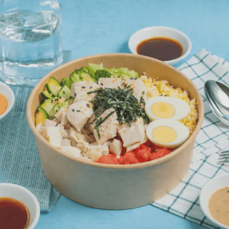 雞加蛋餐盒｜胡麻