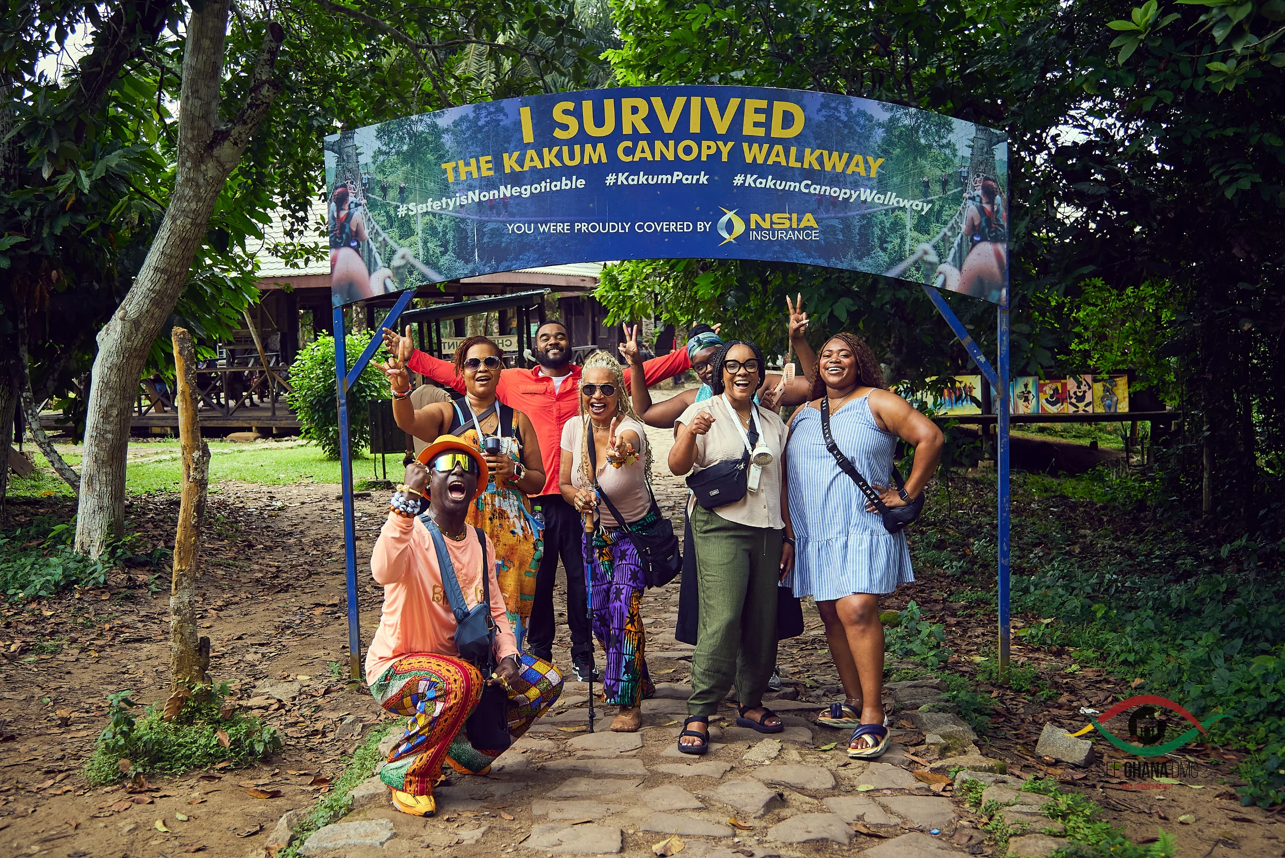 A Joyful moment after surviving the canopy walk