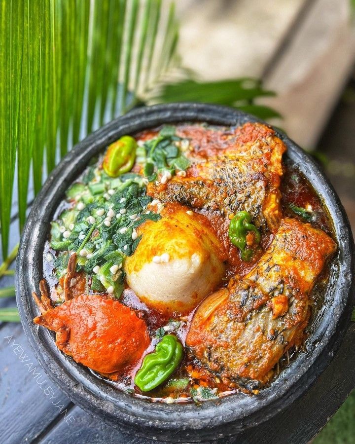 Ghanaian Cuisine - Banku and Okra Stew