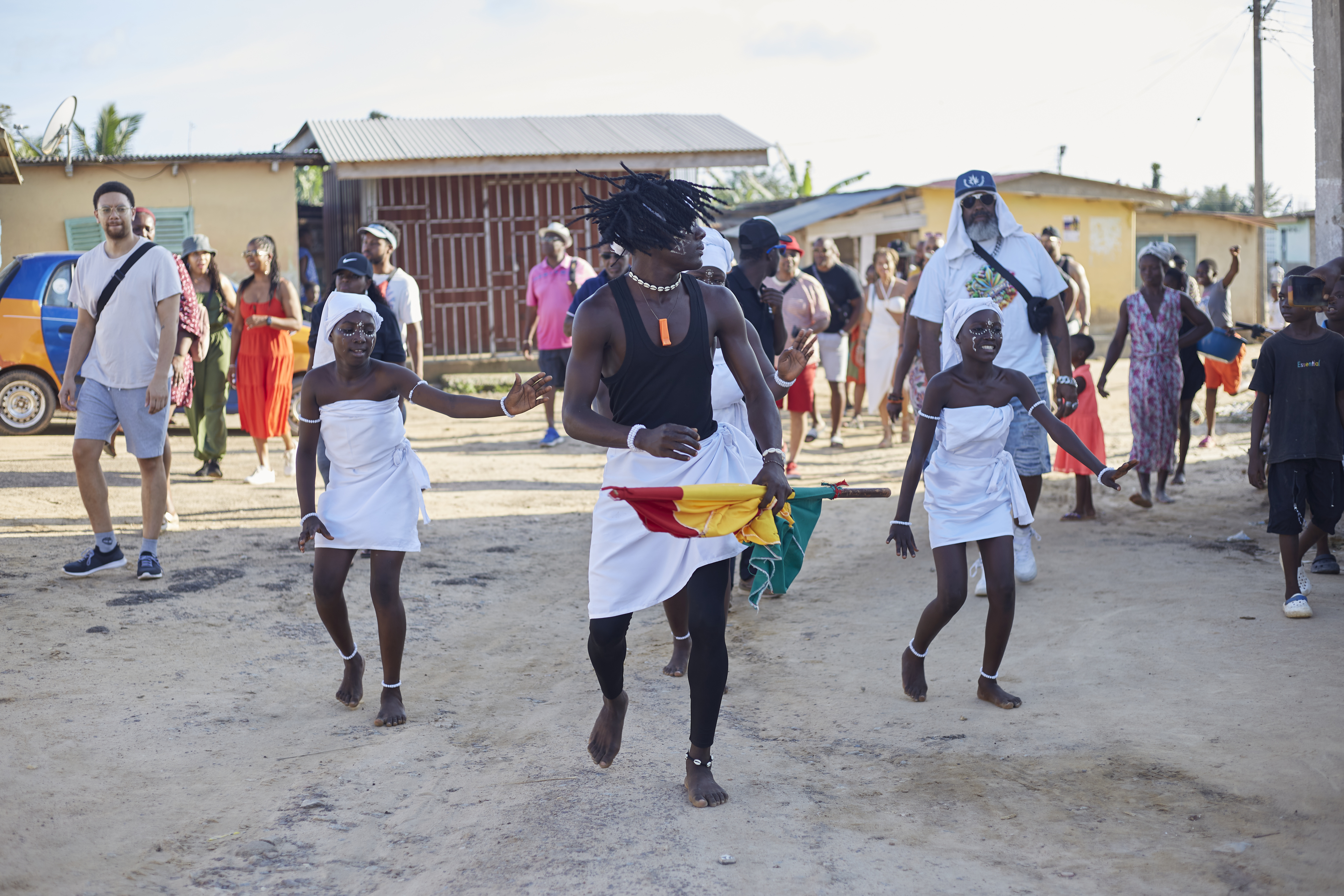 Local street dancers performing during a cultural experience organized and coordinated by See Ghana DMC.
