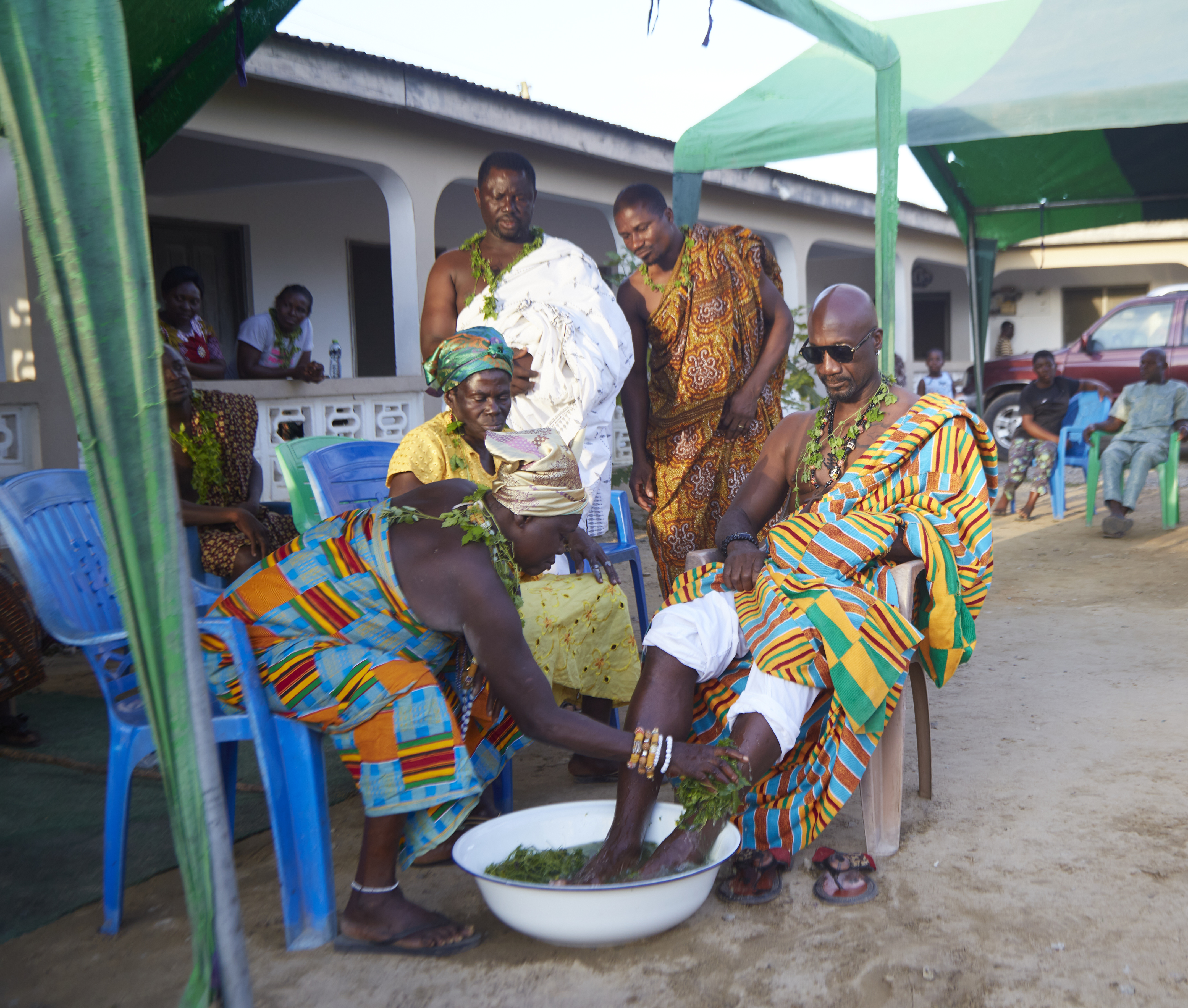 International visitors participating in a traditional Ghanaian naming ceremony hosted and coordinated by See Ghana DMC.