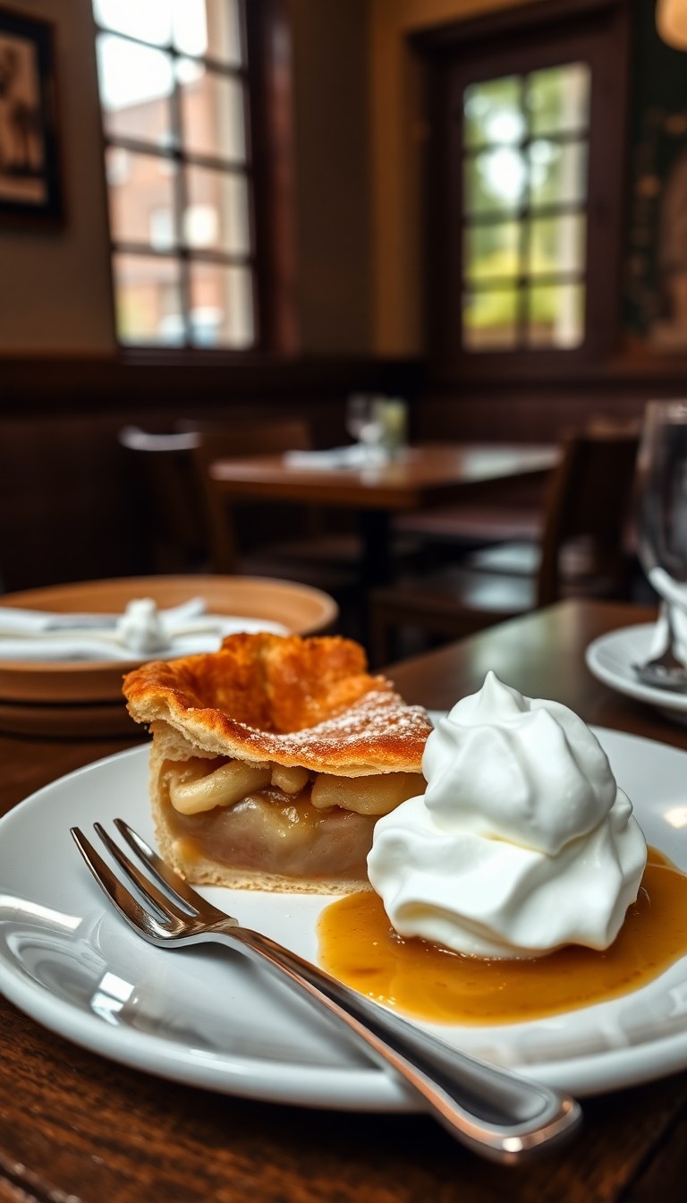 APPLE PIE WITH WHIPPED CREAM