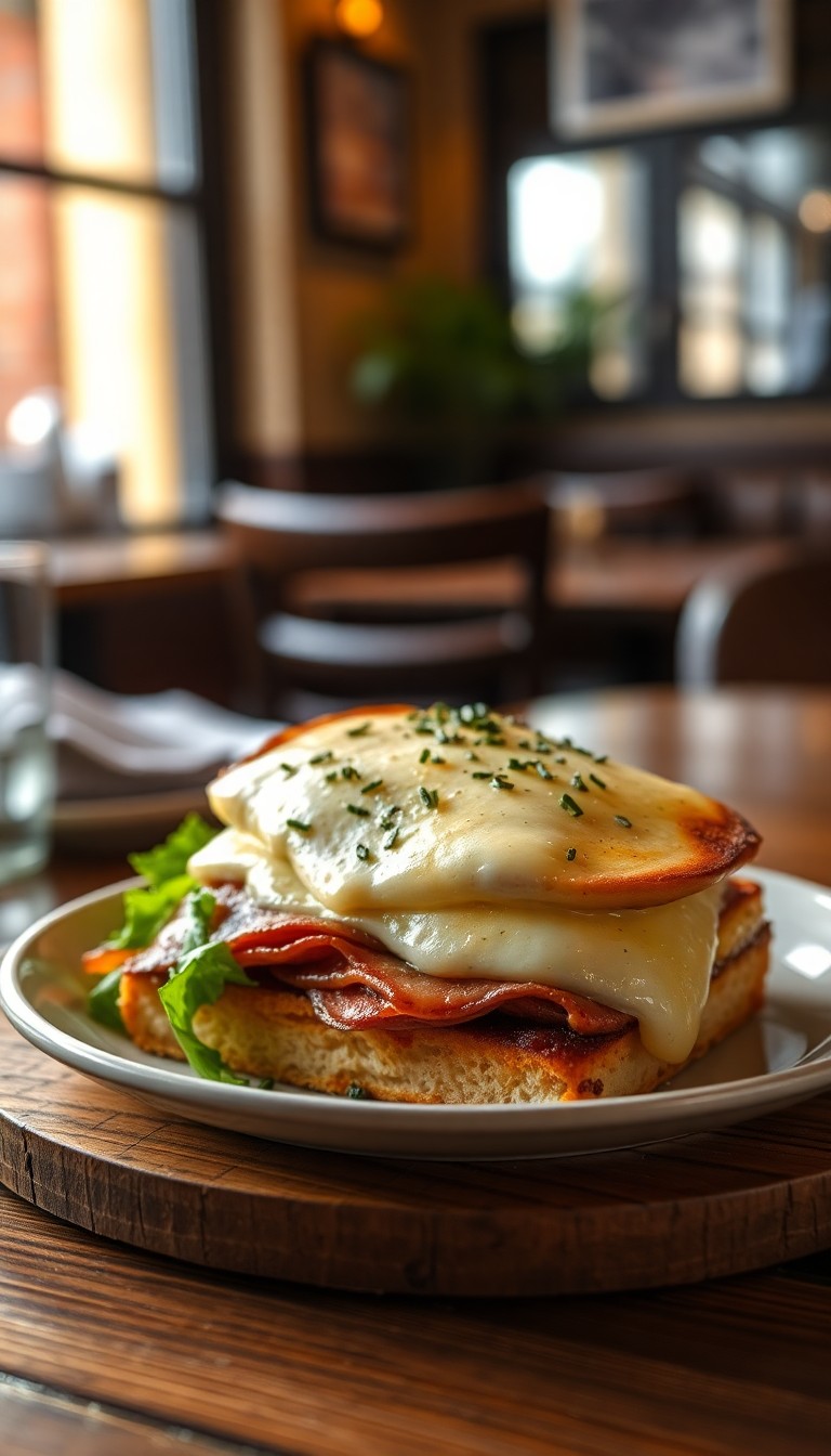CROQUE MADAME - met ham en spiegelei