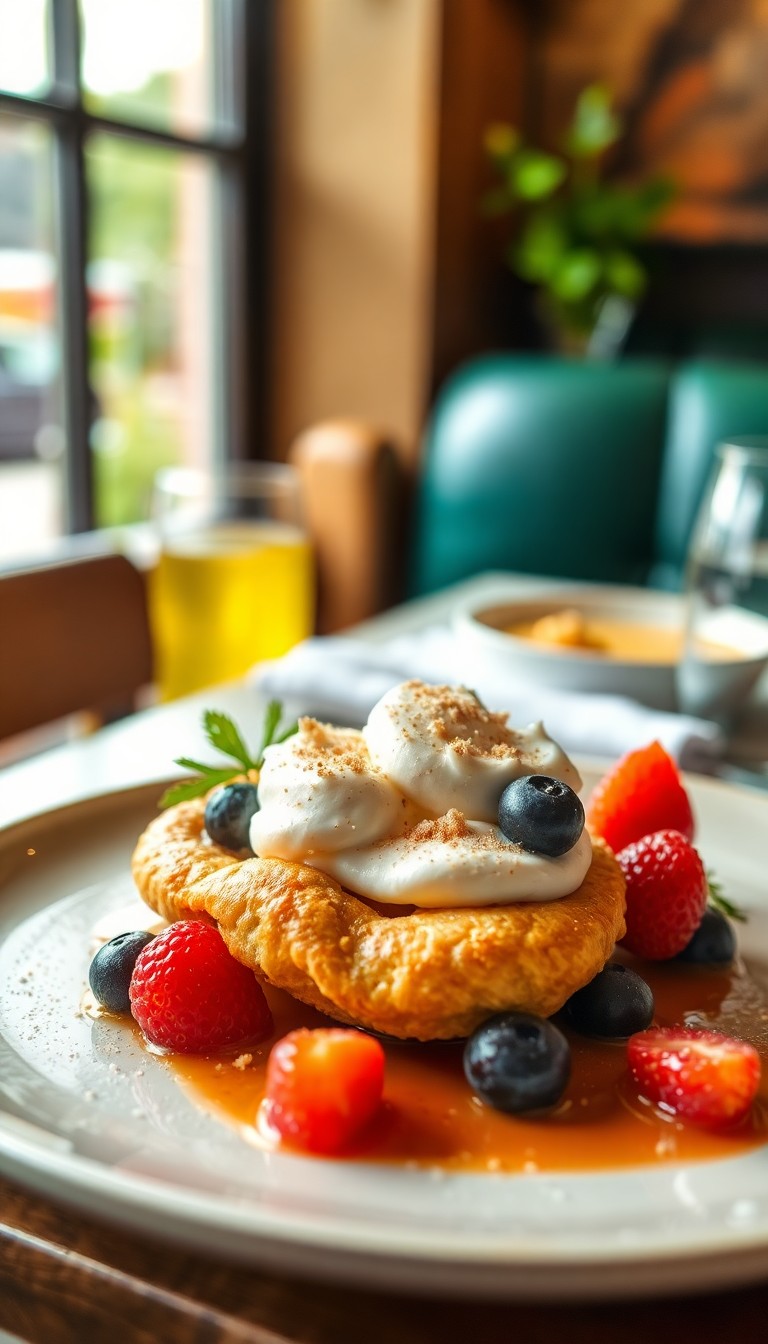 Met verse aardbeien en slagroom