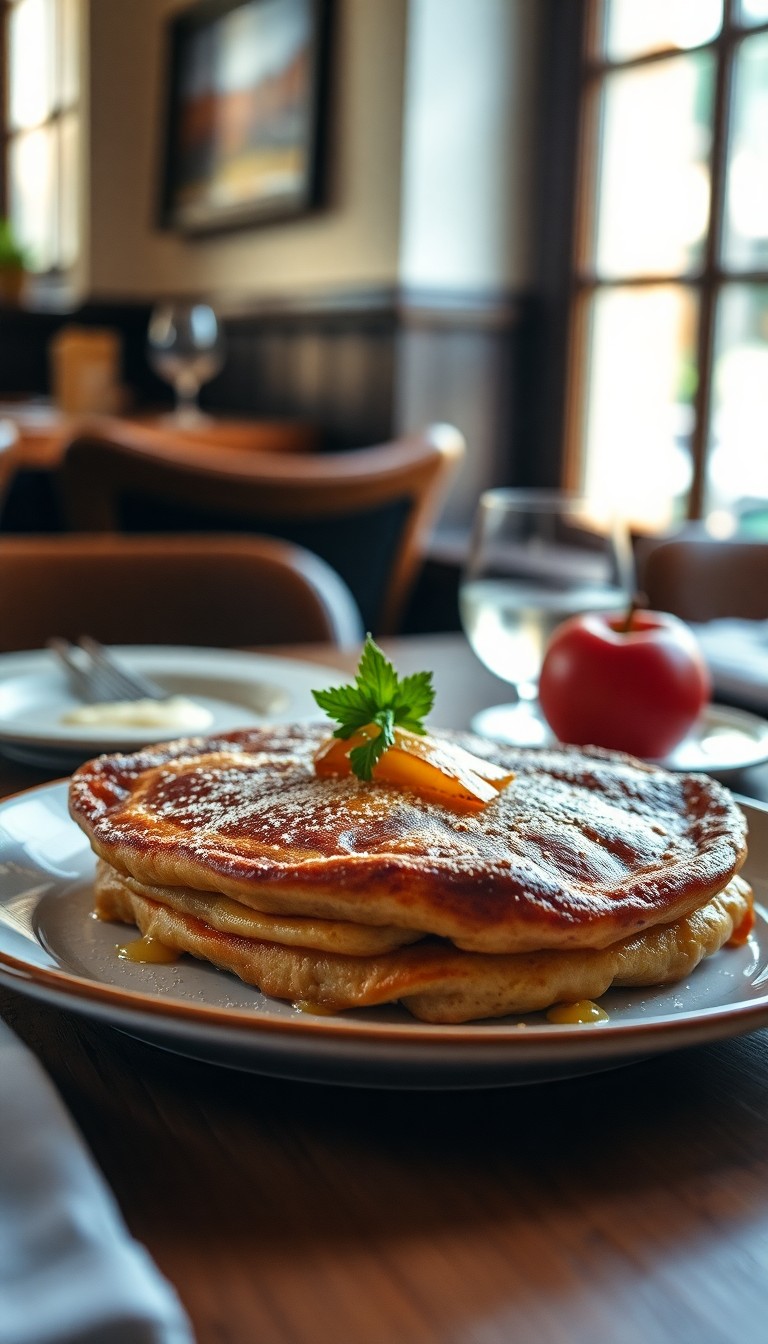 Pannenkoek met appel en kaneelsuiker