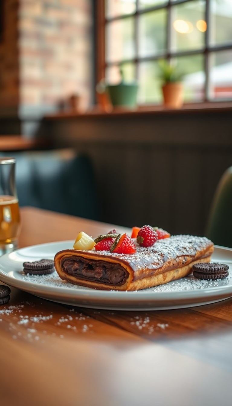 Pannenkoek met Oreo, fruit en Nutella