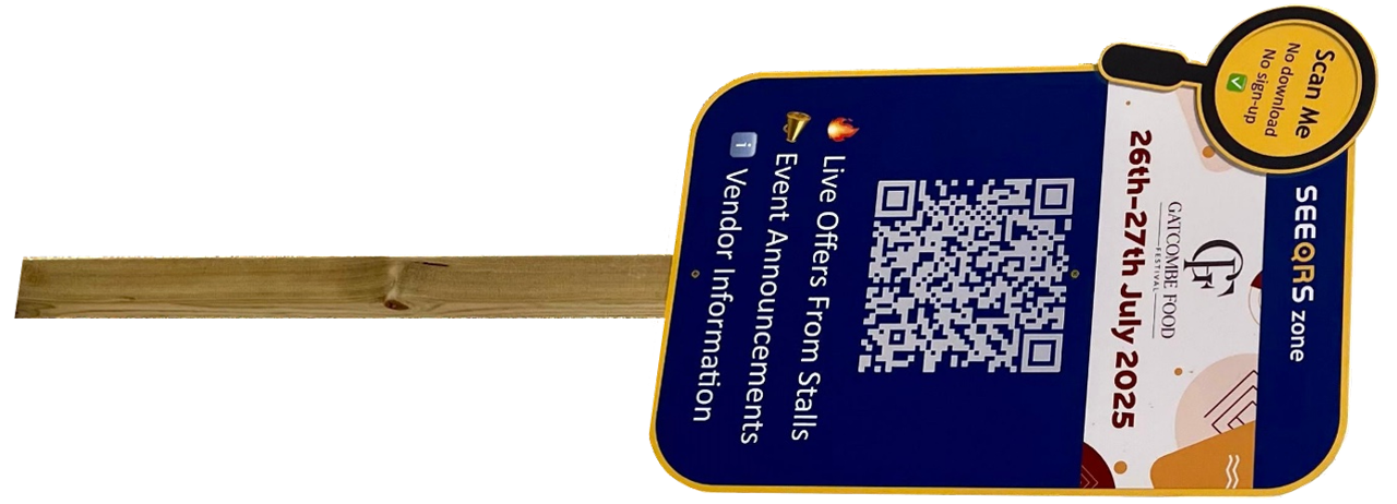 SEEQRS festival sign