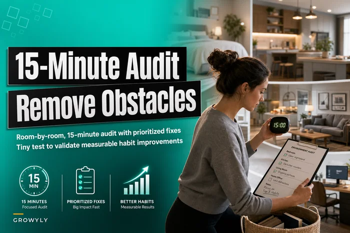 A 15‑Minute Environment Audit to Remove Obstacles to Your Top Three Habits