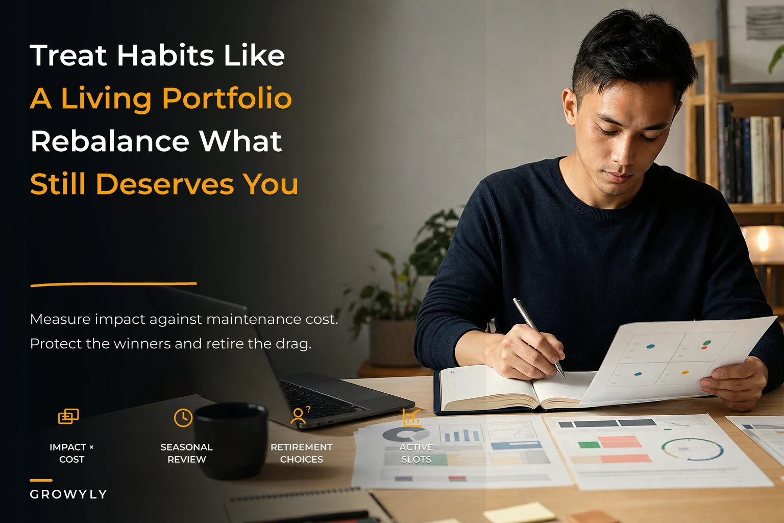 Habit Portfolio Management to Prioritize, Rebalance, and Retire Habits