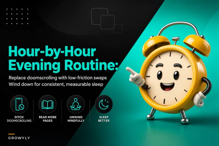 Hour‑by‑Hour Evening Routine to Reduce Screen Time and Improve Sleep Consistency