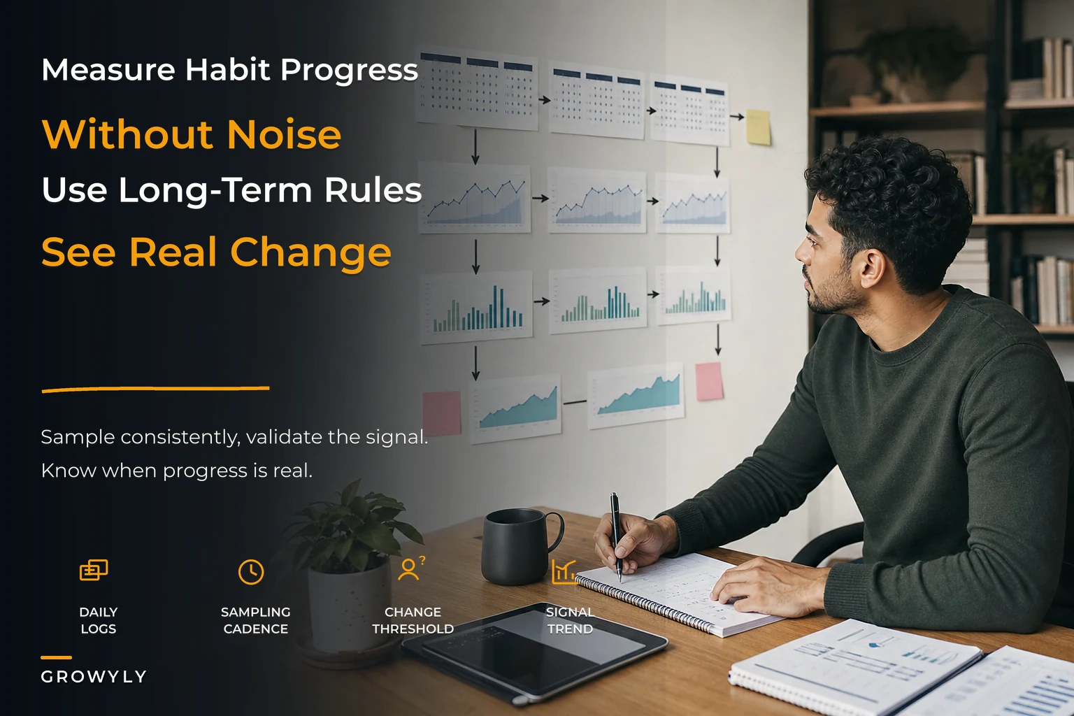 Measure Habit Progress Without Noise Using Practical Long-Term Rules