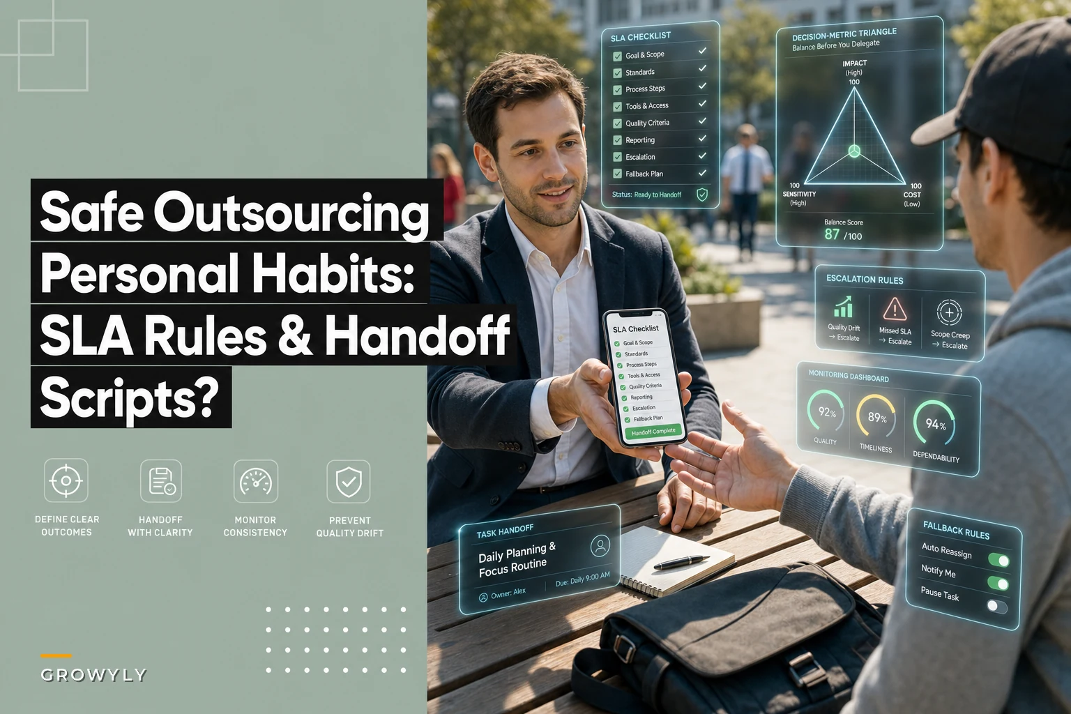 Safe Outsourcing for Personal Habits: SLA Rules and Handoff Scripts