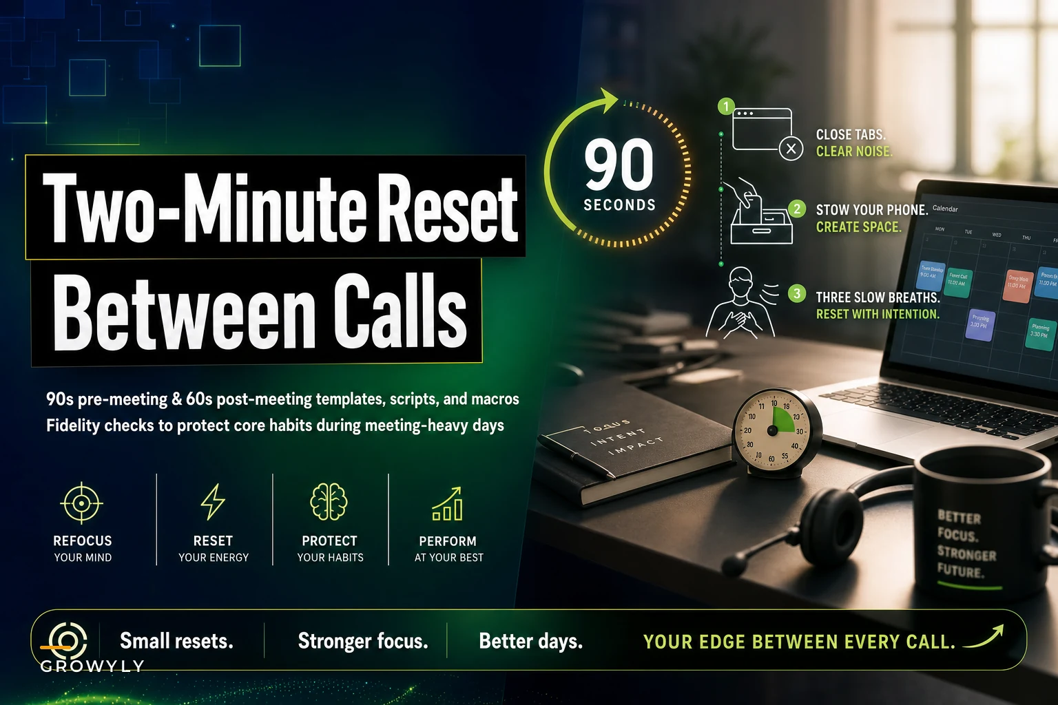 Two‑Minute Pre‑ and Post‑Meeting Anchors That Reset Attention Between Calls