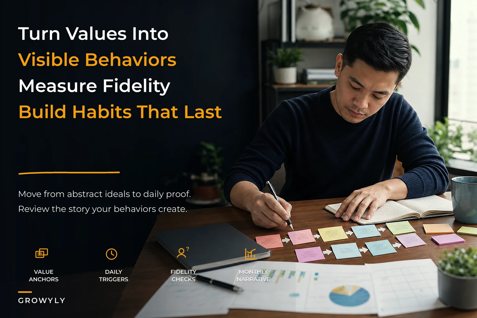 Values to Behaviors Mapping That Creates Measurable Habits