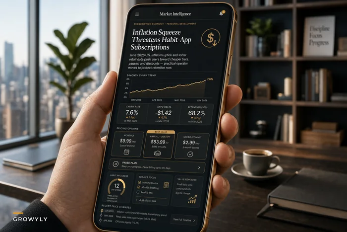 When Inflation Hits Your Budget: Practical Pricing and Retention Moves for Habit‑Tracking Subscriptions