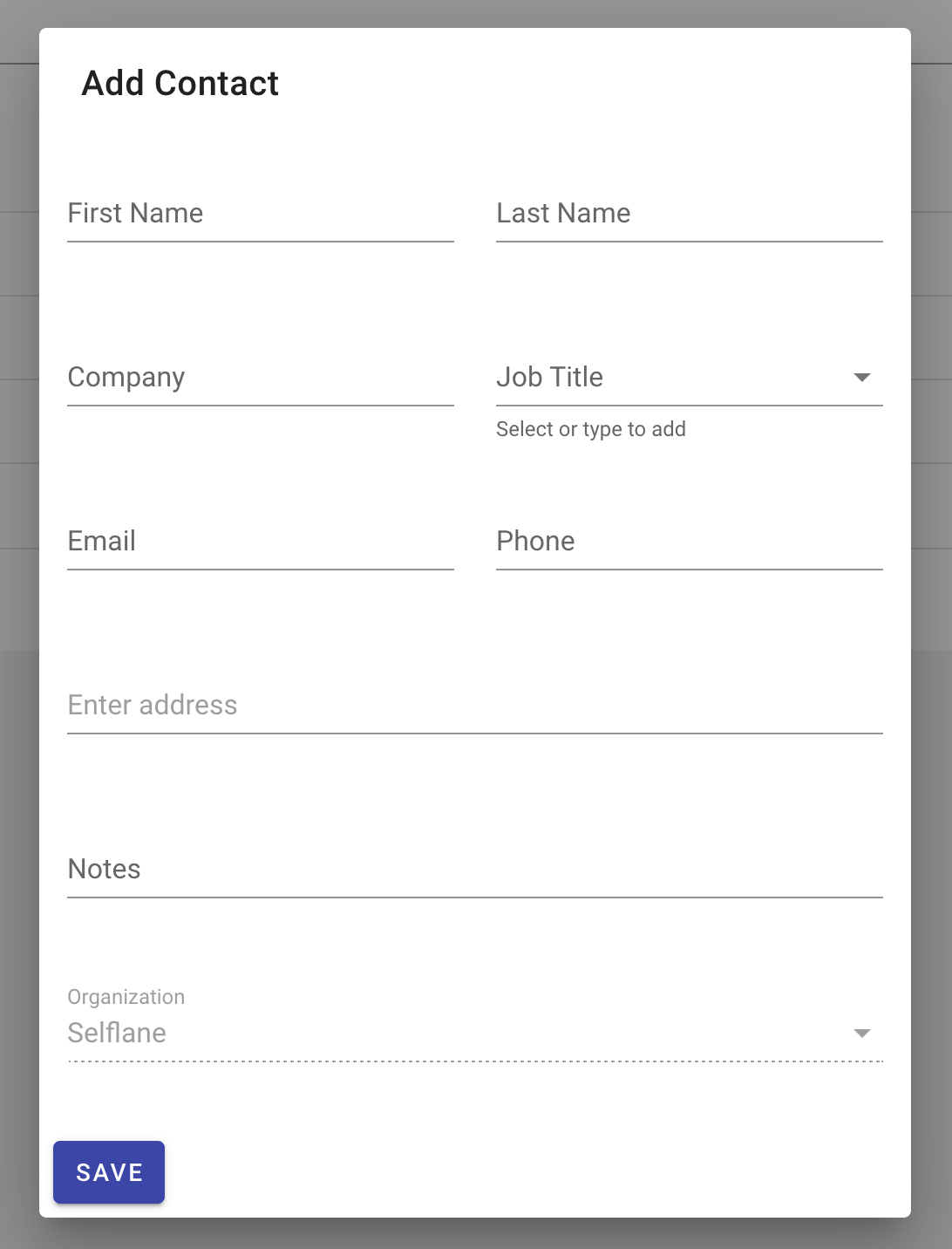 contact form