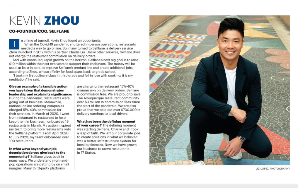 ABF's 40 Under 40: Selflane's Kevin Zhou found an affinity for food back in grade school