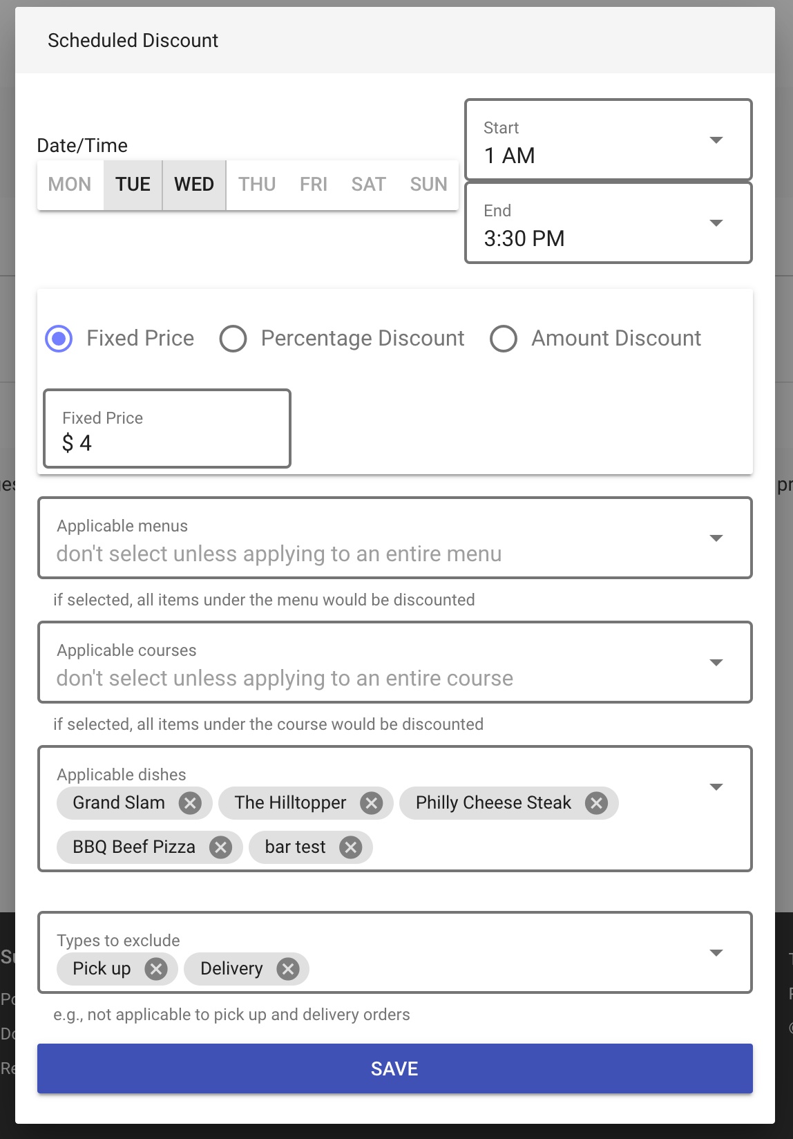 Pricing Form