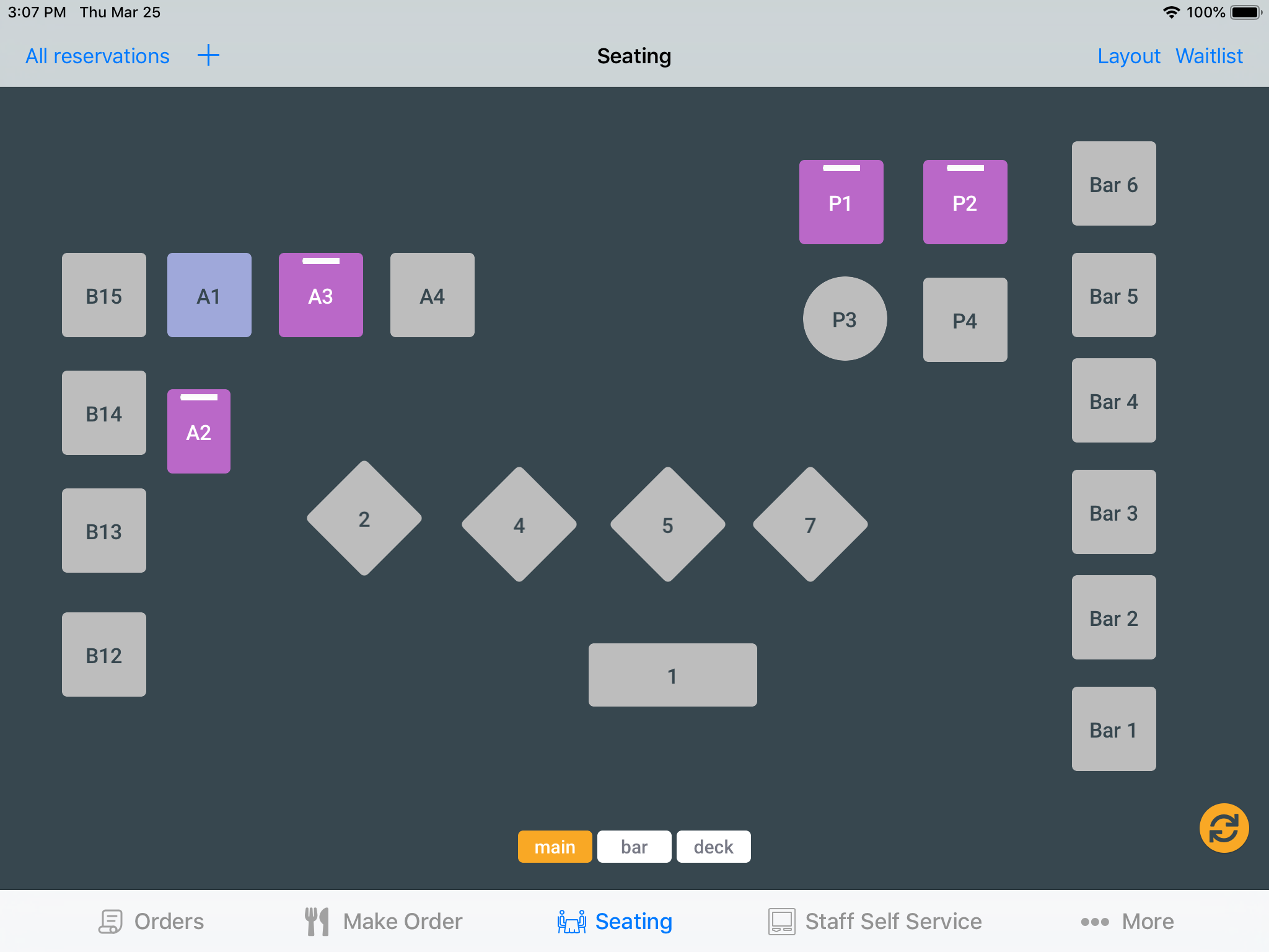 Seating Action