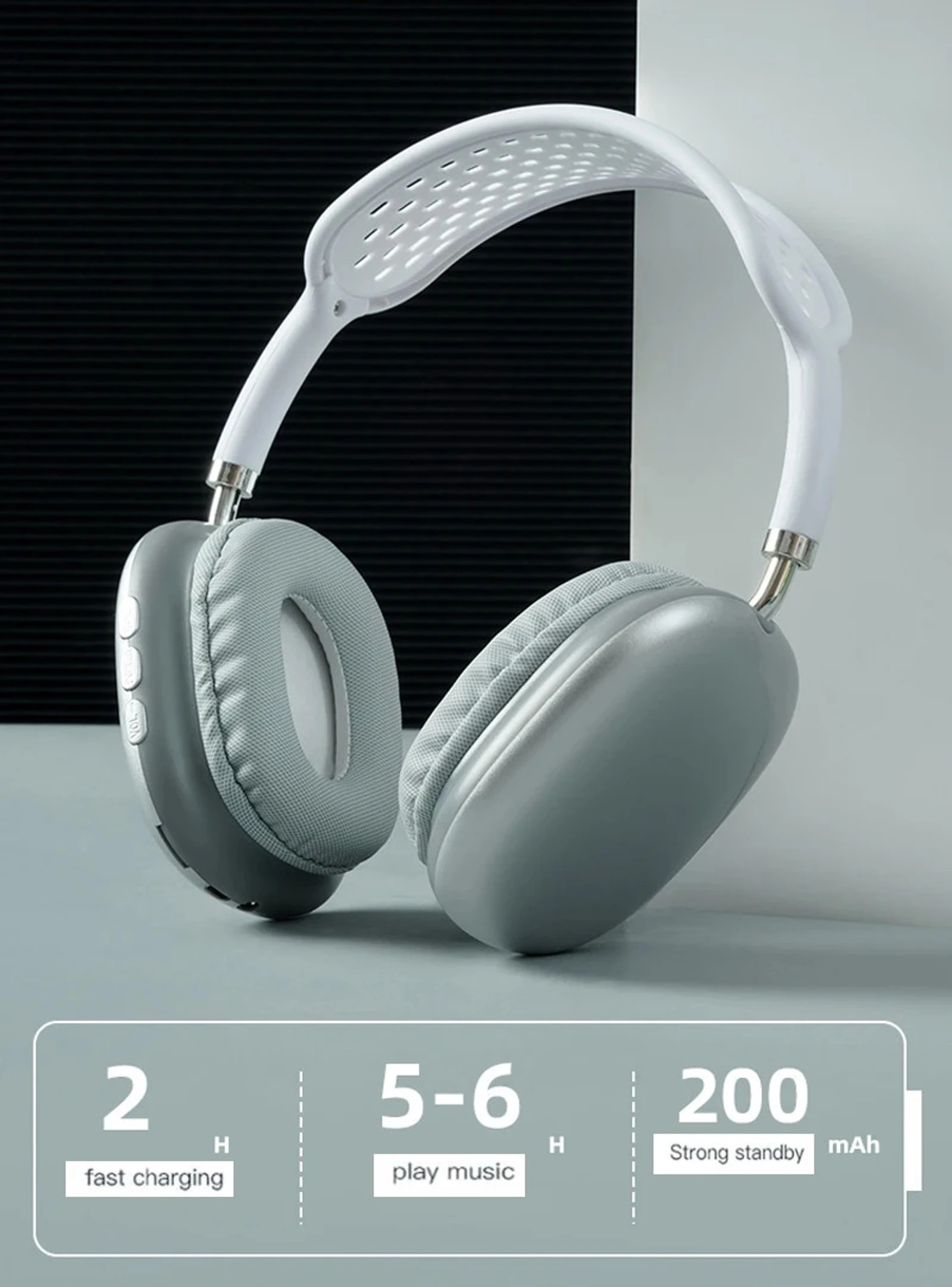 YAROH P9(Bluetooth Headphone)Stylish Wireless(Gaming Headset)with Bluetooth 5.0YB277 Bluetooth Headset (Multicolor, On the Ear) image 2