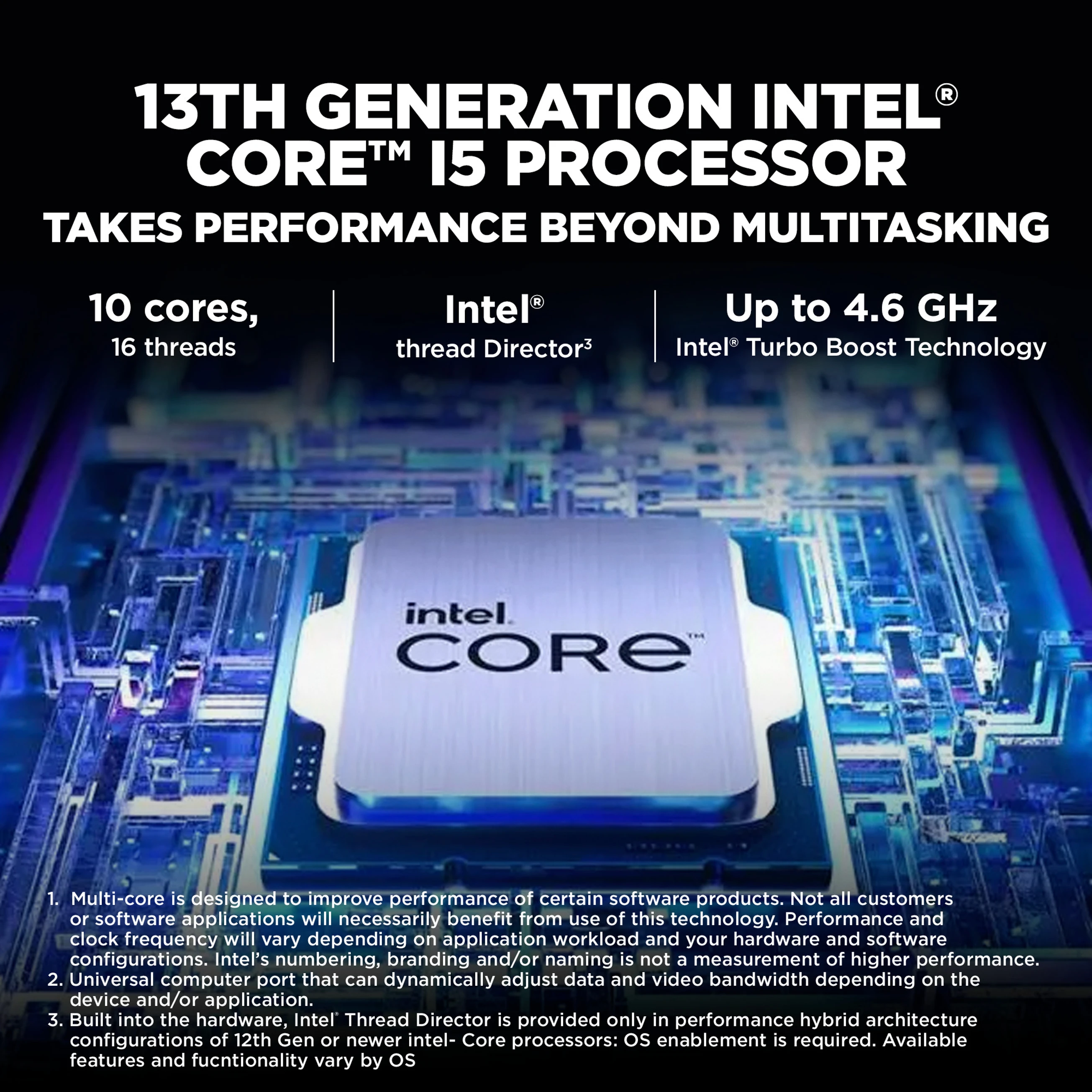 HP Victus Intel Core i5 13th Gen 13420H - (16 GB/512 GB SSD/Windows 11 Home/4 GB Graphics/NVIDIA GeForce RTX 3050 A) 15-fa2191TX Gaming Laptop (15.6 Inch, Performance blue, chrome logo, 2.29 Kg, With MS Office) image 2