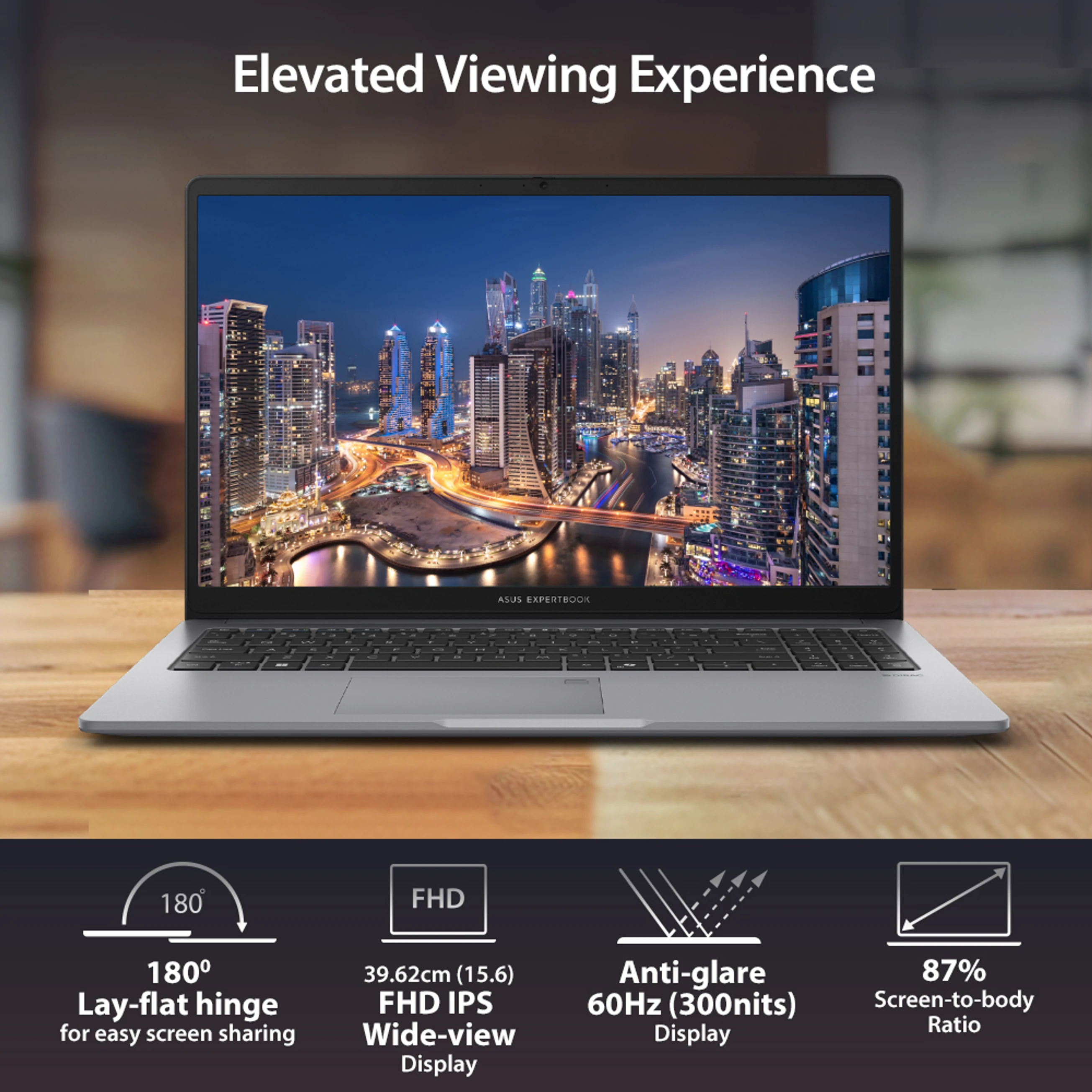 ASUS ExpertBook P1 (i5 14th Gen) with 1 Yr ADP Intel Core 5 210H - (16 GB/512 GB SSD/Windows 11 Home) P1503CVA-S72222WS Laptop (15.6 Inch, Misty Grey, 1.65 kg, With MS Office) image 3