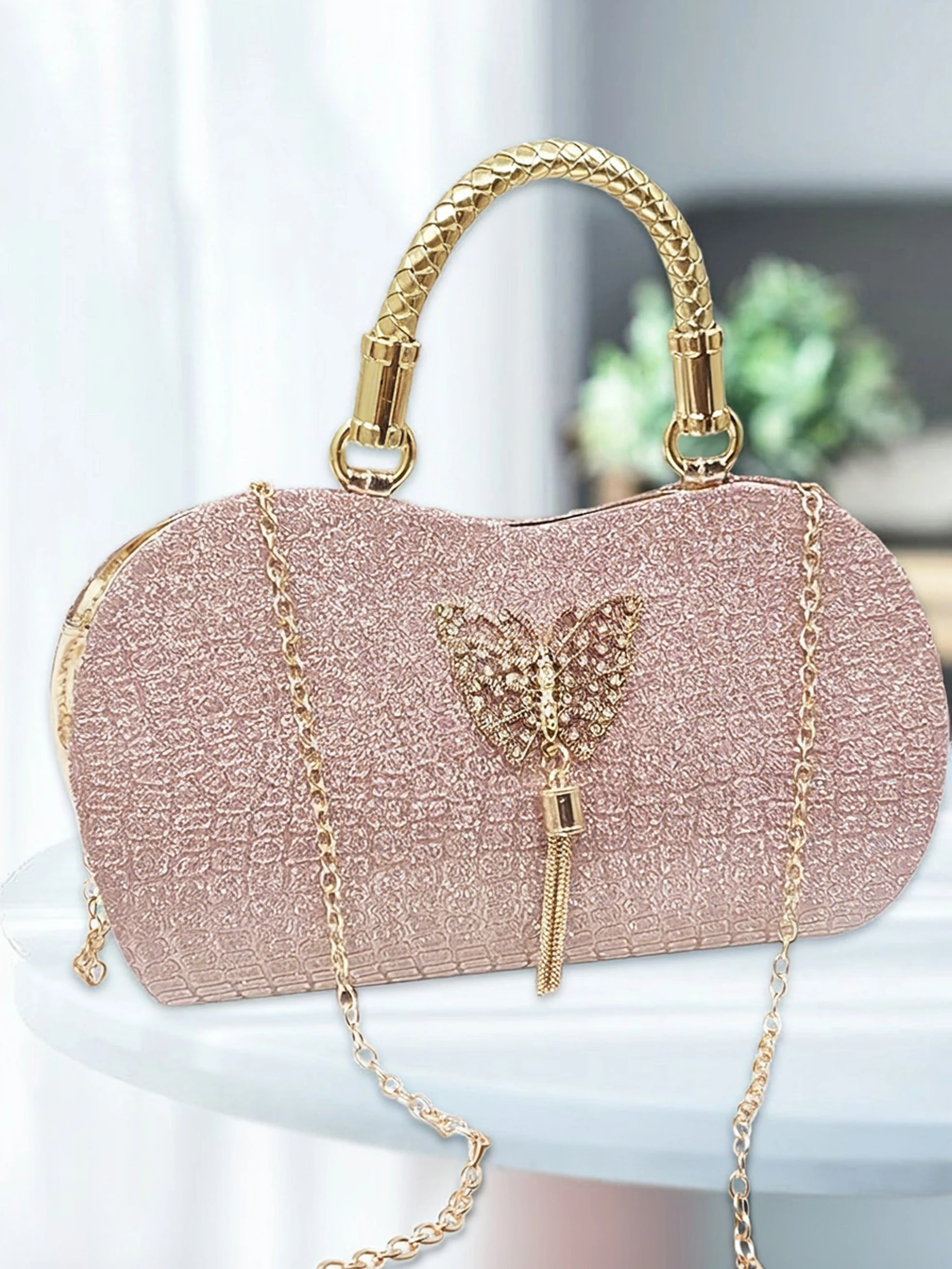 magnifique Pink Women Sling Bag Party Wear Clutch / for Girls / Women - Small Size