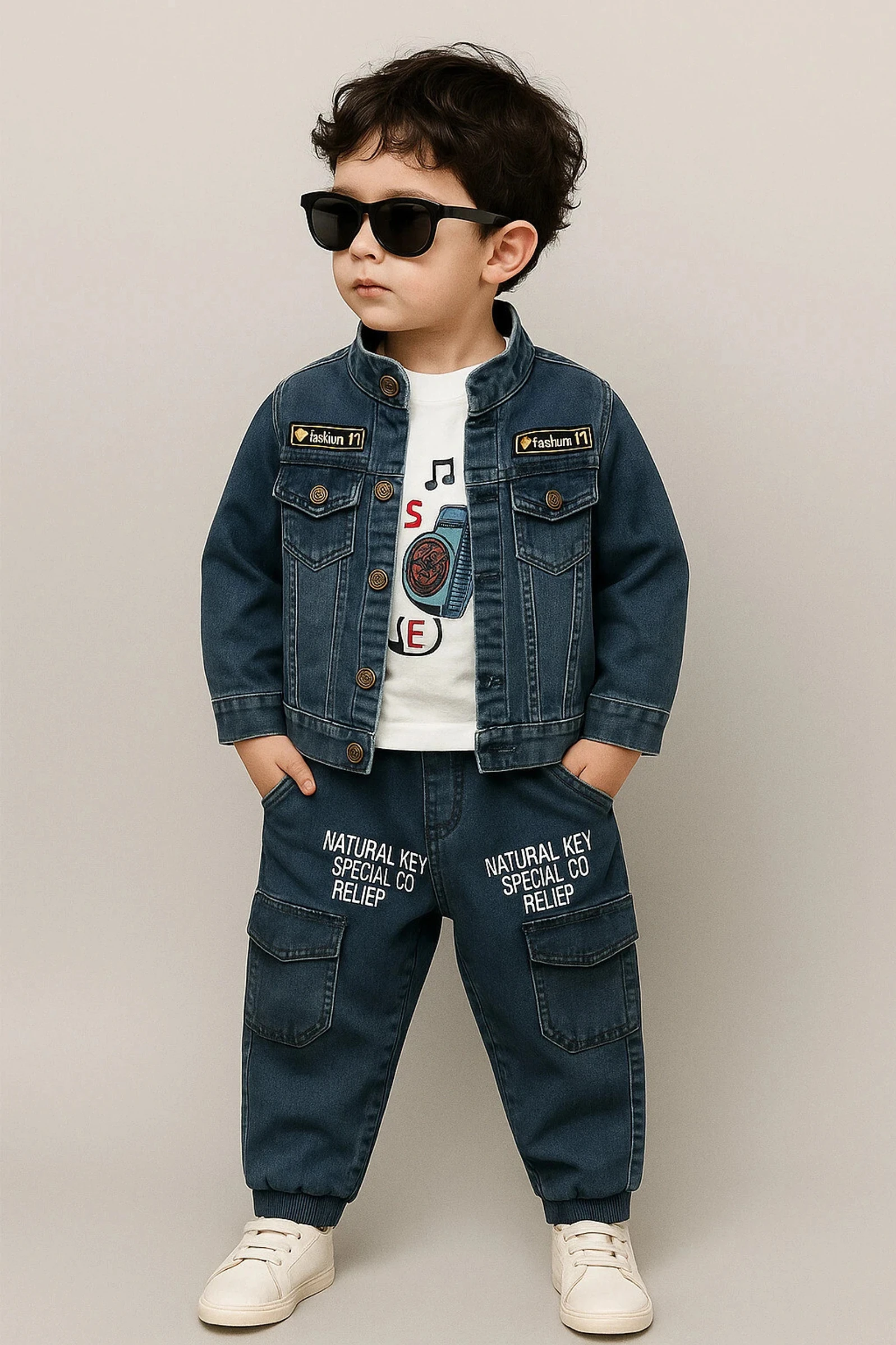 JILANI TRADERS Boys Casual Jacket Jeans (BLUE 1)