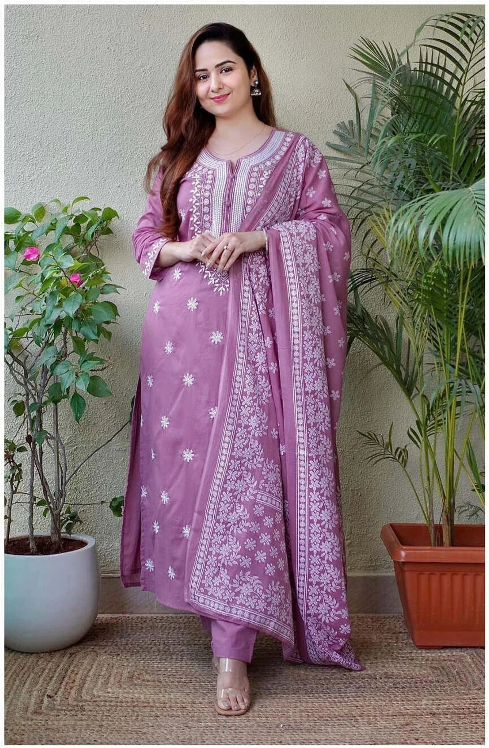 Celtic Fab Women Cotton Blend Kurta Pant Dupatta Set