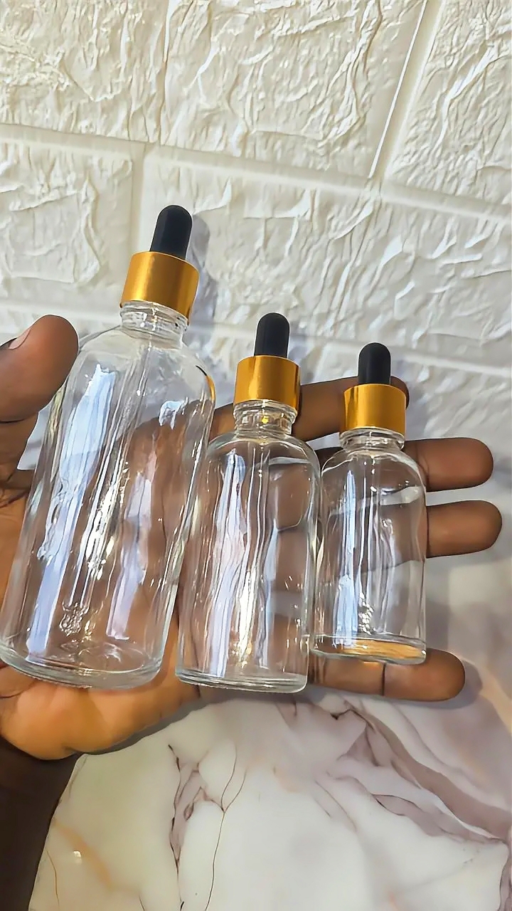 TRANSPARENT DROPPER BOTTLES