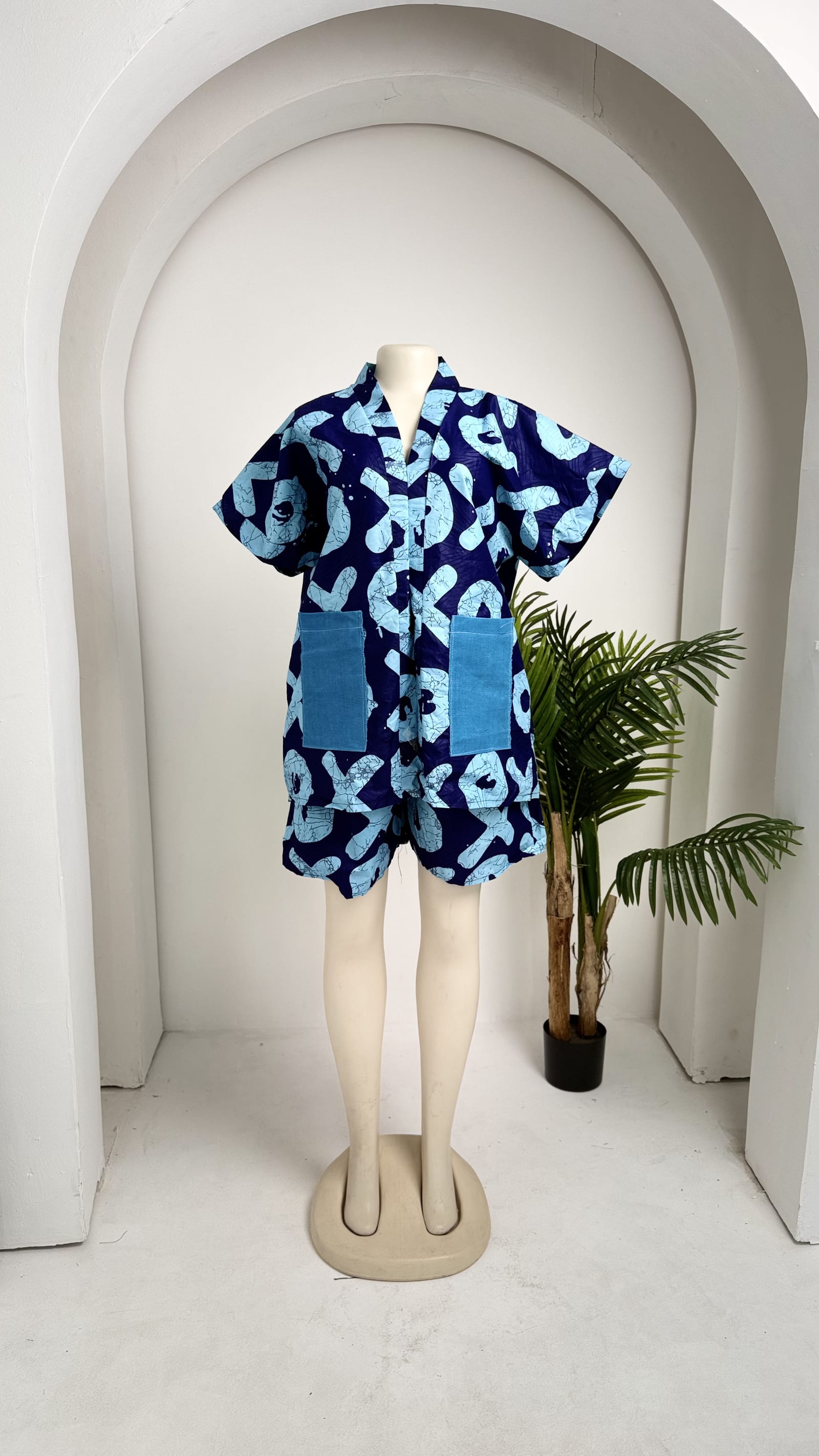 Blue Shorts Set