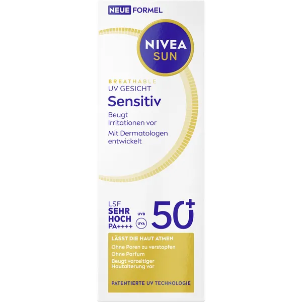 Nivea Sun Breathable UV Face Sensitive SPF50+