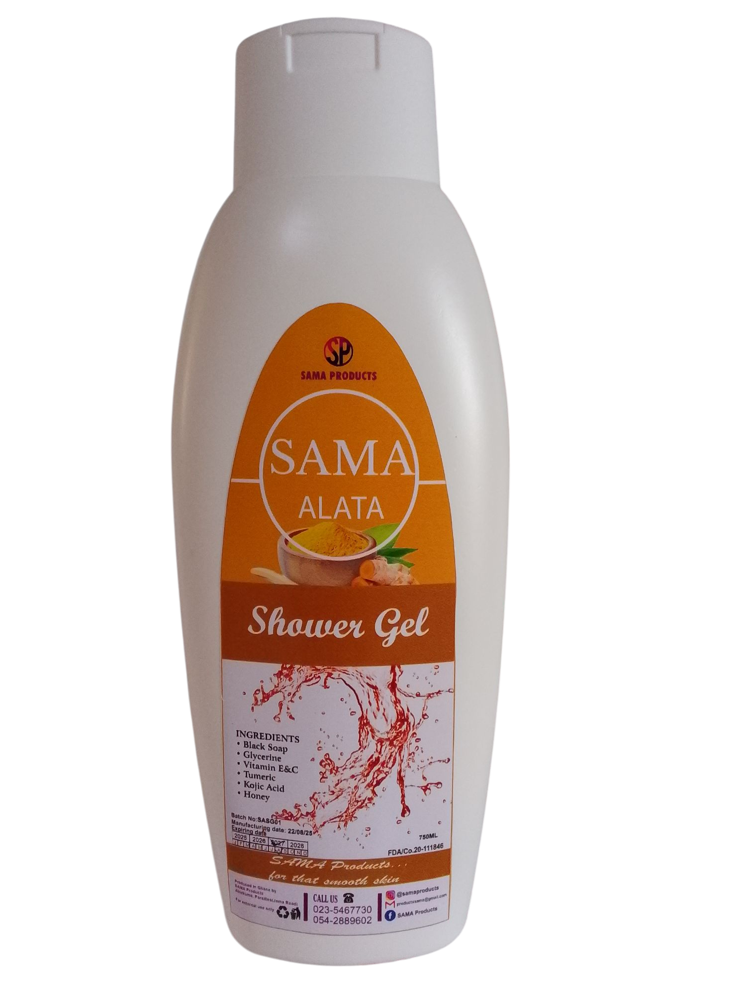 SAMA alata shower gel - Tumeric and Kojic acid 