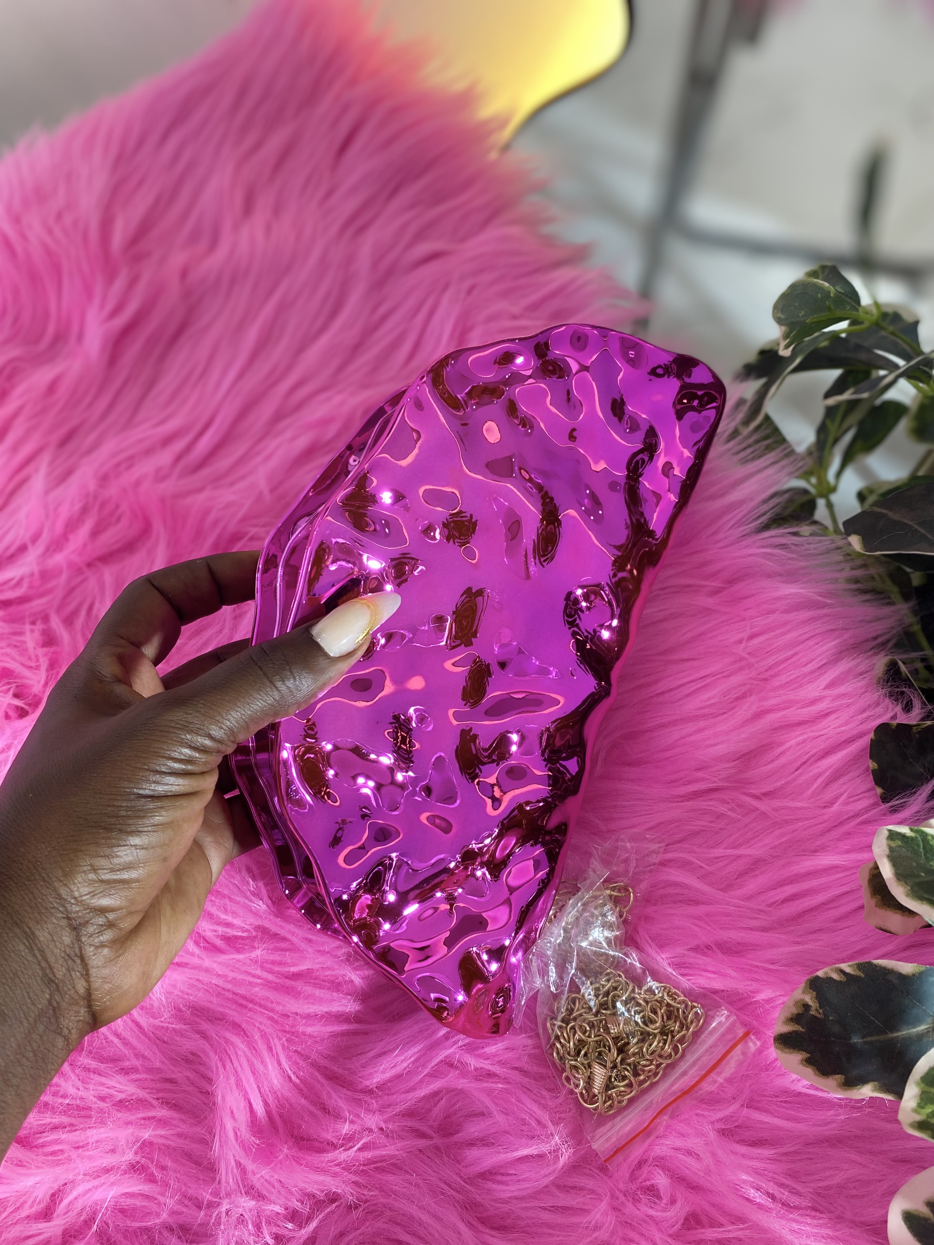 Flat clutch pink 